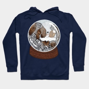 Cartoon Shih Tzu Trapped In Snow Globe Hoodie